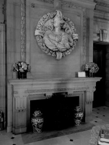 original fireplace in the entrance of Blairsden 