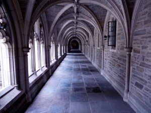 Corridor at Princeton University. 
