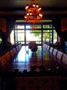 Dining Room looking out to the St. Lawrence River. 