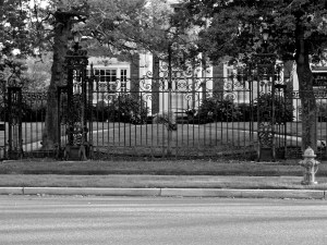 The original gate of the Ballingarry Mansion. 