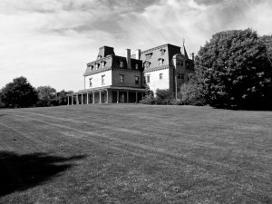 Southeast lawn of the estate.